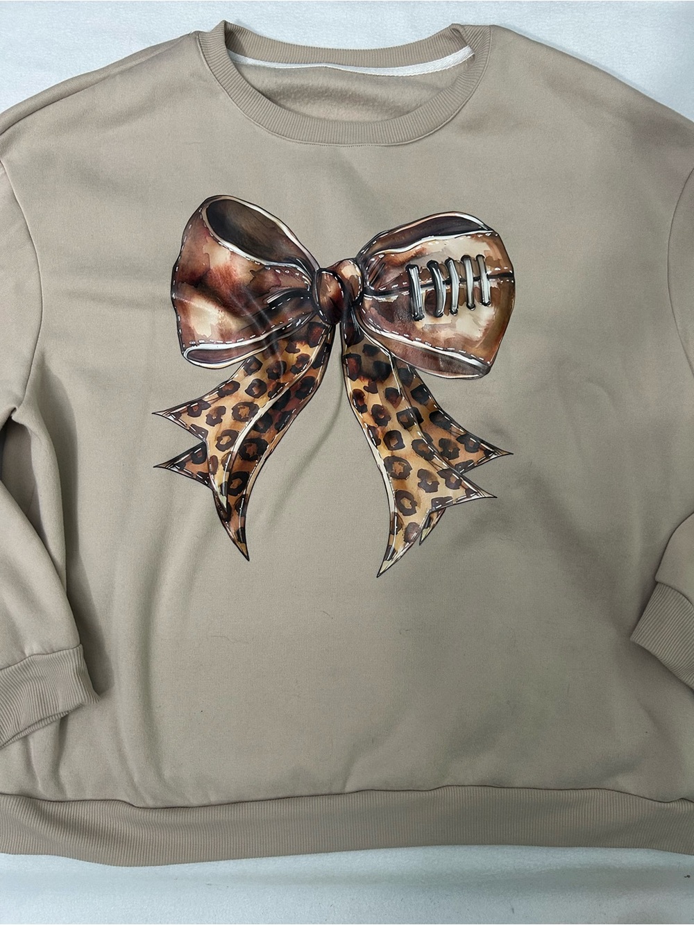 SHEIN Neutral Beige Crewneck Sweatshirt